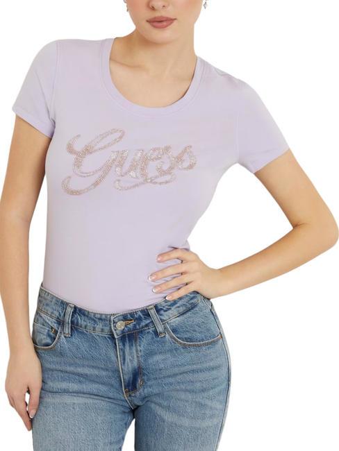 GUESS SCRIPT  Camiseta de manga corta nuevo lila claro - camiseta