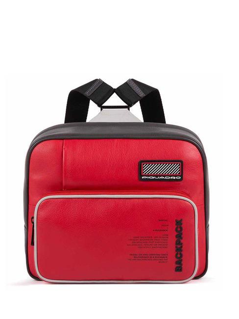 PIQUADRO ERMES Mochila pequeña de piel, porta ipad 11 ROJO - Mochilas para portátil