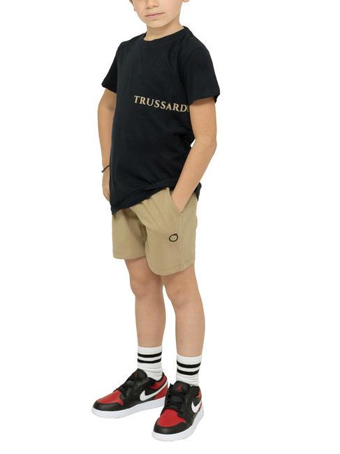 TRUSSARDI PANELLA Conjunto camiseta algodón y bermudas azul/arena - Chándales para niños