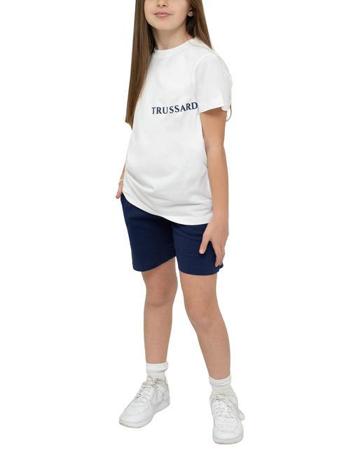 TRUSSARDI PANELLA Conjunto camiseta algodón y bermudas blanco/ind. - Chándales para niños