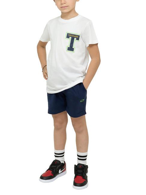 TRUSSARDI POLANCO Conjunto camiseta algodón y bermudas blanco/ind. - Chándales para niños