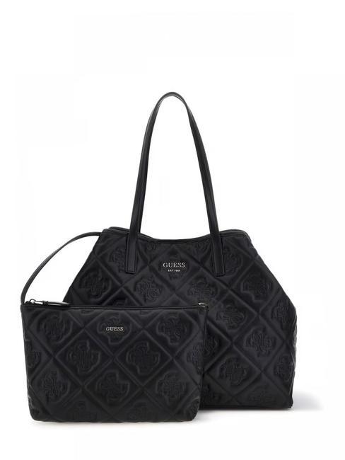 GUESS VIKKY LL Embossed bolso de hombro 2 en 1 logotipo negro - Bolsos Mujer