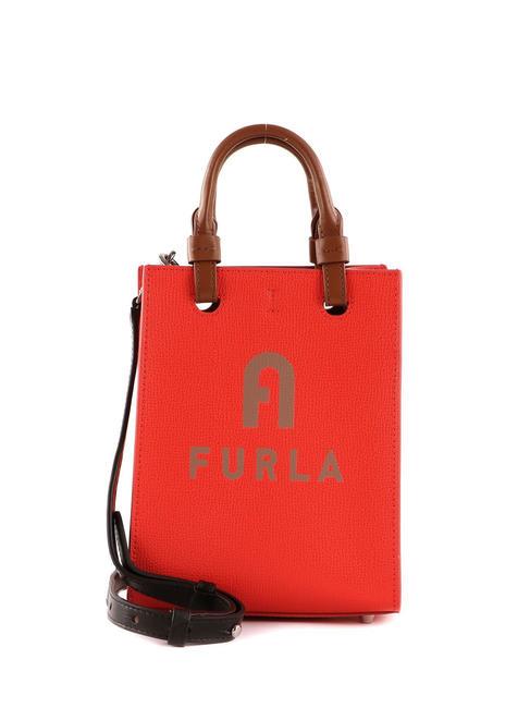 FURLA VARSITY STYLE Bolso vertical de piel con bandolera rociado+gris - Bolsos Mujer