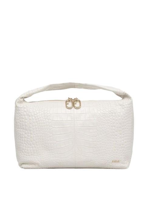 FURLA GINGER Bolso bandolera de piel con estampado de cocodrilo talco - Bolsos Mujer