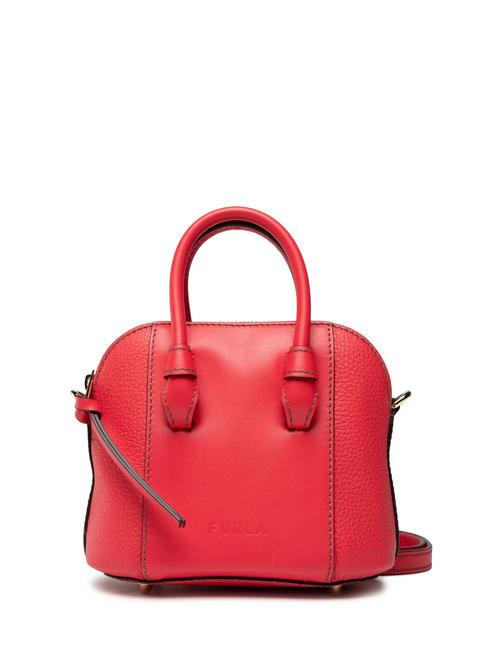 FURLA MIASTELLA Bolso de mano de piel con bandolera fuego - Bolsos Mujer