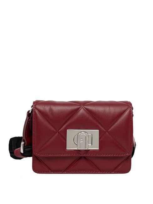 FURLA 1927 Bolso mini de piel acolchado cereza d + negro - Bolsos Mujer