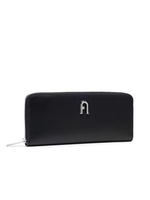 FURLA MOON Cartera grande con cremallera alrededor negro - Carteras Mujer