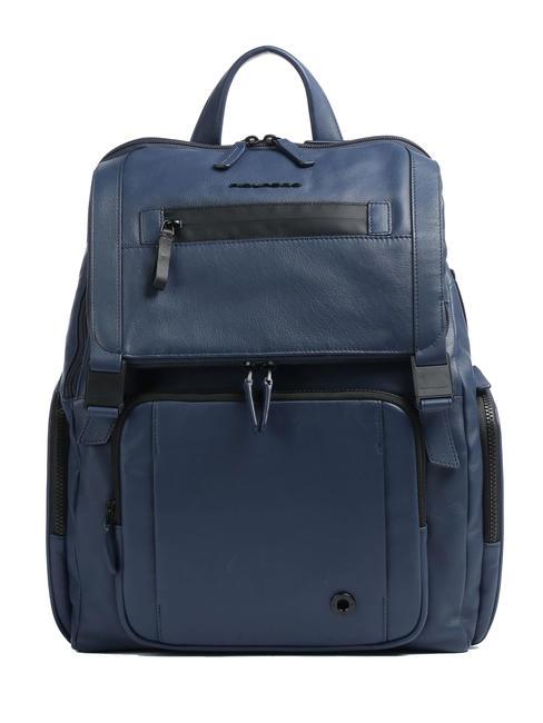 PIQUADRO CHARLIE  Mochila de cuero para portátil de 14" azul - Mochilas para portátil