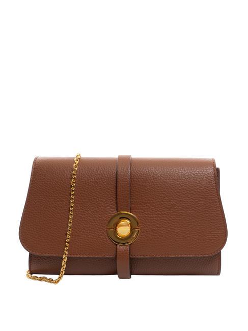 COCCINELLE MARGHERITA Bolso de piel martillada con bandolera de cadena BRULE - Bolsos Mujer