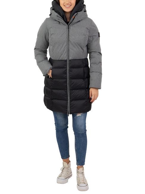 DEKKER CIRRUS LT Chaqueta de plumas con capucha gris melange - negro - Chaquetas de plumas de mujer