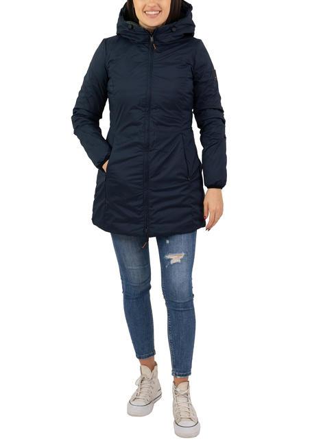 DEKKER BARIO NY DOUBLE Plumífero de doble cara con capucha. azul grafito - bosque oscuro - Chaquetas de plumas de mujer