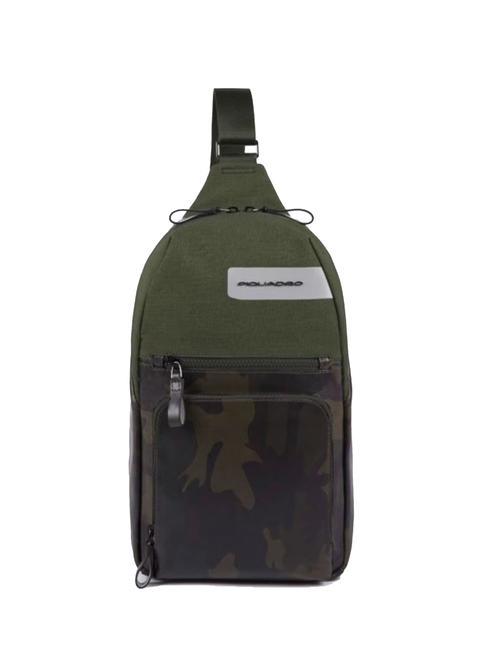 PIQUADRO TIROS Mochila de un hombro VERDE - Mochilas para portátil