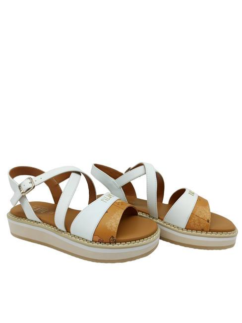 ALVIERO MARTINI PRIMA CLASSE GIULY JR Sandalia con bandas beige geométrico / blanco - Zapatos Mujer