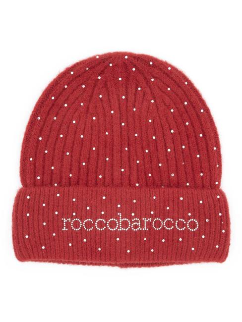 ROCCOBAROCCO SHINE Gorro con pedrería rojo - Sombreros