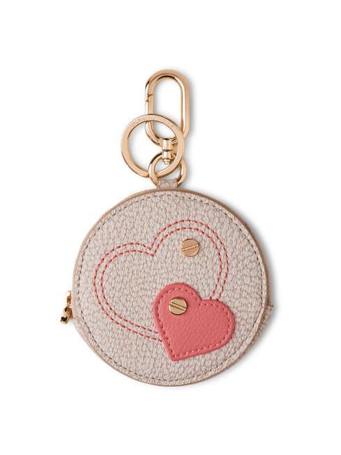 BORBONESE KEYRING Llavero con dije de corazón 15 rosas de arena/té - Llaveros