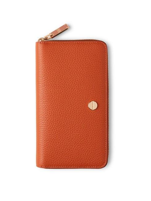 BORBONESE VITE Cartera grande con cremallera alrededor naranja - Carteras Mujer