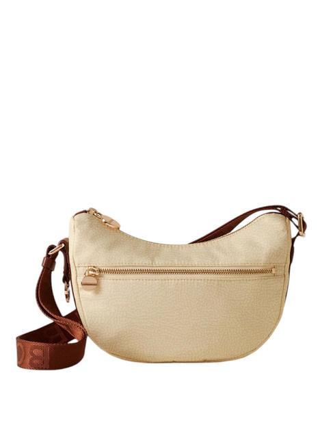 BORBONESE ECO LINE LUNA Bolsa de hombro manzanilla/cuero - Bolsos Mujer