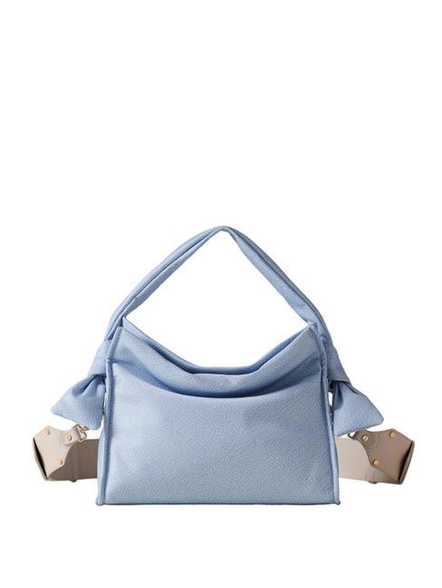 BORBONESE LOVER NYLON Bolso hobo pequeño con bandolera topacio/gris claro - Bolsos Mujer