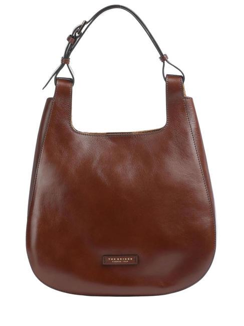 THE BRIDGE LUCIA  Bolso hobo de piel BROWN - Bolsos Mujer