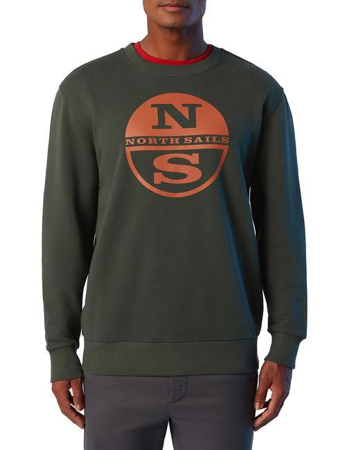 NORTH SAILS MAXI LOGO Sudadera de algodón con cuello redondo noche del bosque - Sudaderas