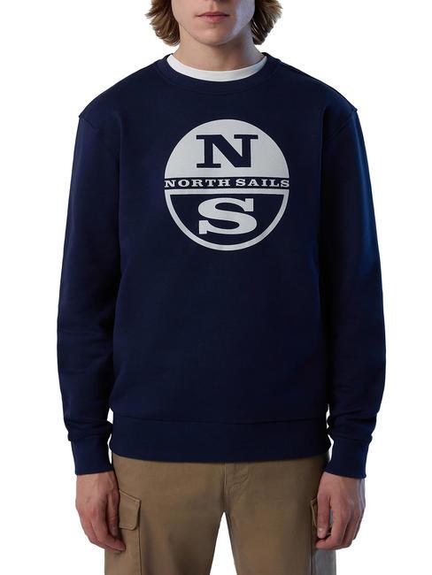 NORTH SAILS MAXI LOGO Sudadera de algodón con cuello redondo Azul marino - Sudaderas