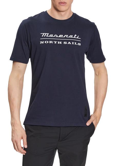 NORTH SAILS MASERATI Camiseta de algodón con estampado maxi azul eléctrico - camiseta