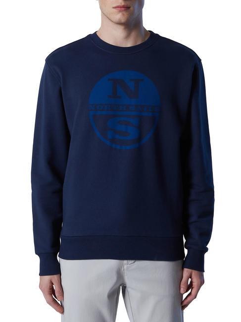 NORTH SAILS N|S LOGO Sudadera de algodón con cuello redondo Azul marino - Sudaderas