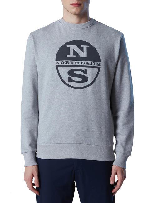 NORTH SAILS N|S LOGO Sudadera de algodón con cuello redondo mezcla gris - Sudaderas