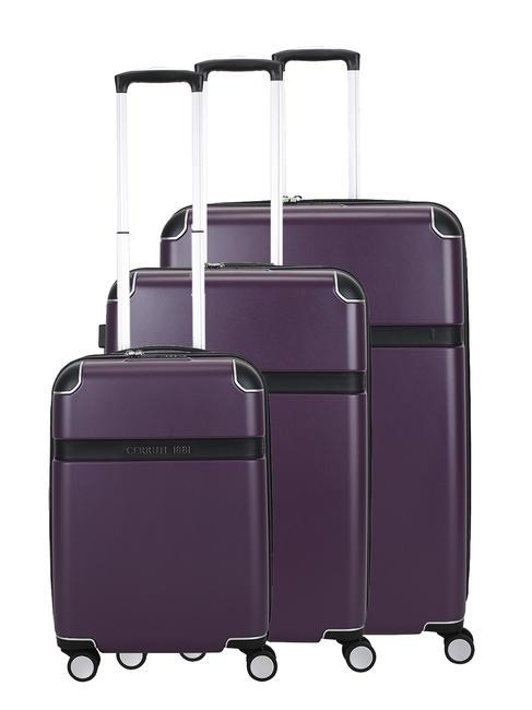 CERRUTI 1881 Conjuntos de carros extensibles: cabina+mediana+grande viola - Set Trolley