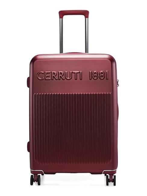 CERRUTI 1881 Carro expandible mediano borgoña - Trolley Rígidos