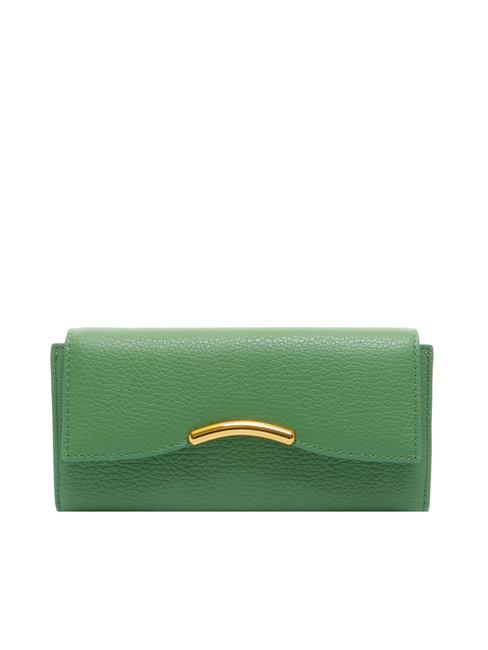 COCCINELLE DINA Cartera grande de piel texturizada menta - Carteras Mujer