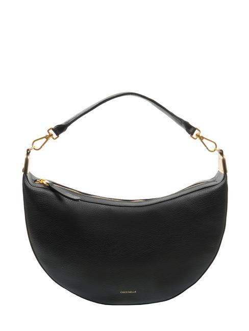 COCCINELLE ANAIS Bolso hobo de piel granulada negro - Bolsos Mujer