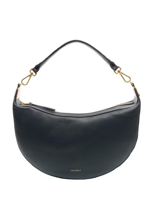 COCCINELLE ANAIS Bolso hobo de piel granulada azul medianoche - Bolsos Mujer