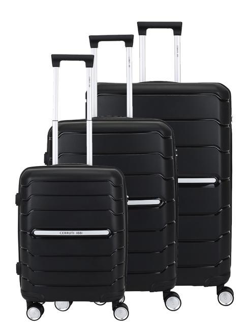 CERRUTI 1881 Juego de 3 carros: cabina, mediano, grande negro - Set Trolley