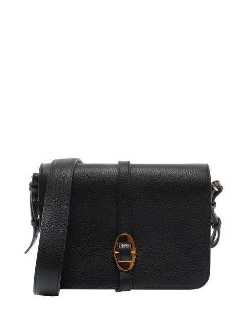 COCCINELLE COSIMA Bolso bandolera de piel martillada negro - Bolsos Mujer