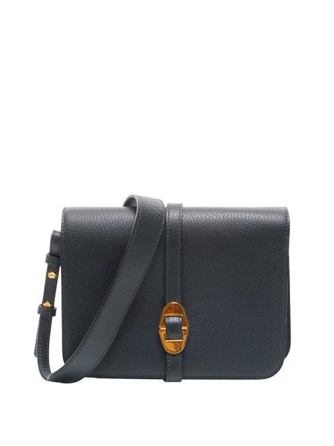 COCCINELLE COSIMA Bolso bandolera de piel martillada azul medianoche - Bolsos Mujer