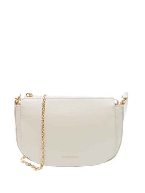 COCCINELLE ANNE Mini bolso bandolera de piel martillada leche de coco - Bolsos Mujer