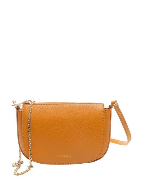 COCCINELLE ANNE Mini bolso bandolera de piel martillada pimenton - Bolsos Mujer