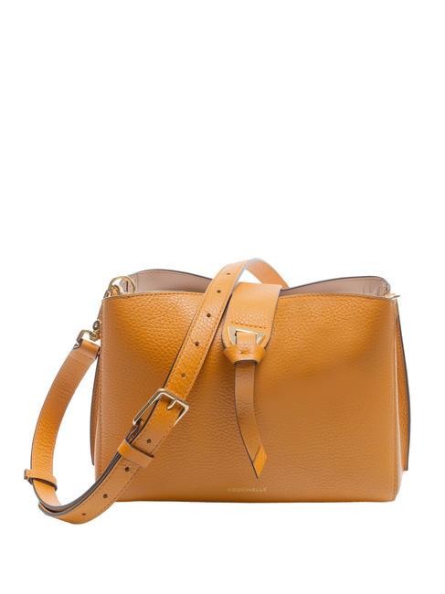 COCCINELLE ALBA Bolso bandolera de piel martillada pimenton - Bolsos Mujer