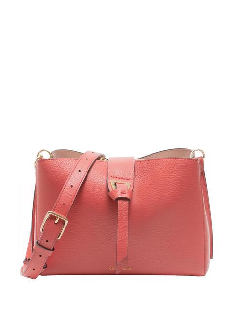 COCCINELLE ALBA Bolso bandolera de piel martillada arándanos - Bolsos Mujer