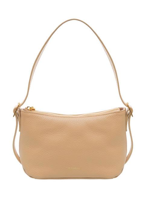 COCCINELLE CHERRY Mini bolso bandolera de piel martillada tostado - Bolsos Mujer