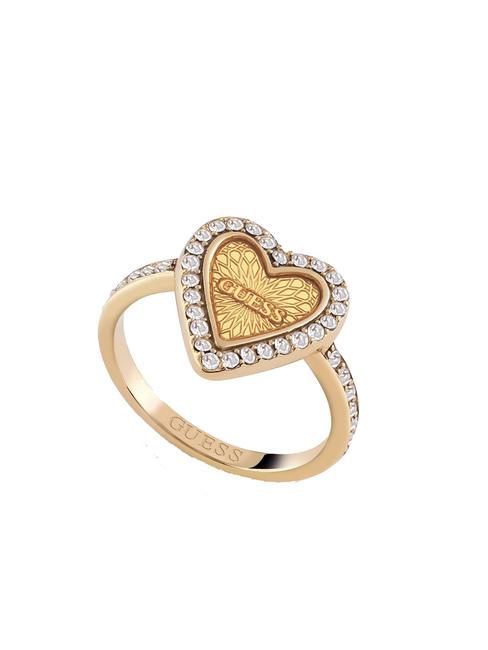 GUESS LOVE ME TENDER Anillo con corazón y circonitas oro amarillo - Anillos