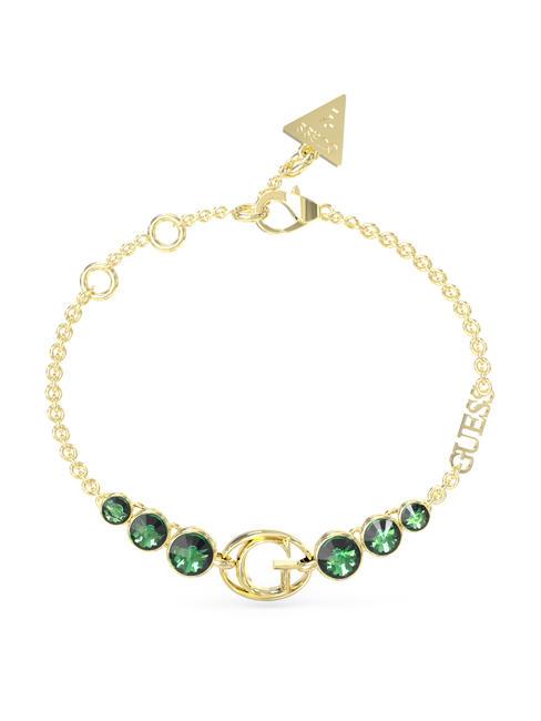 GUESS RIVOLI Pulsera con cristales oro amarillo/esmeralda - Pulseras