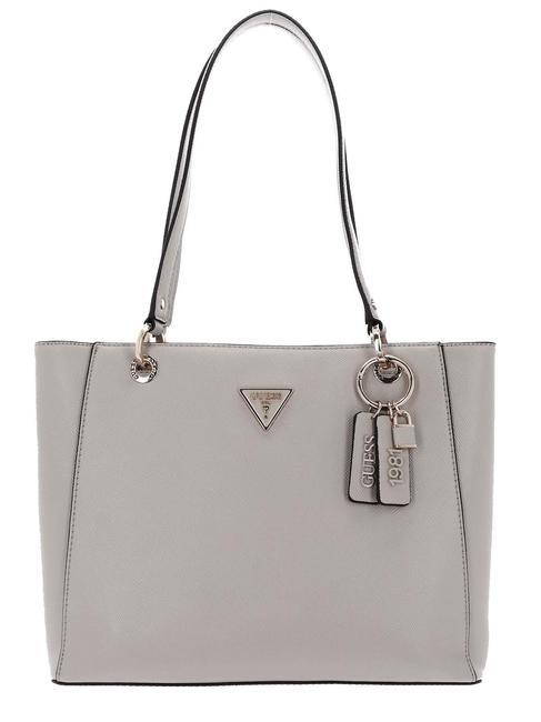 GUESS NOELLE bolso shopper saffiano gris pardo - Bolsos Mujer