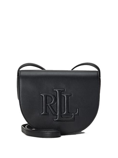 RALPH LAUREN WITLEY Bolso bandolera de piel con solapa negro2 - Bolsos Mujer