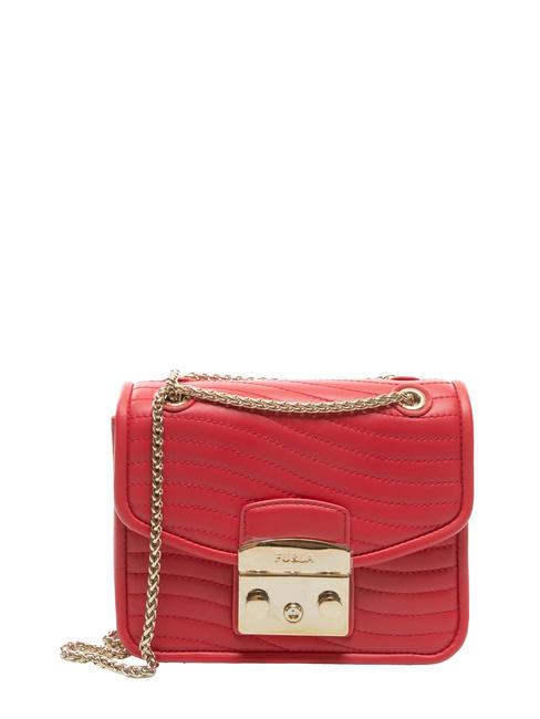 FURLA METROPOLIS SWING Bolso micro bandolera, en piel. fresa - Bolsos Mujer