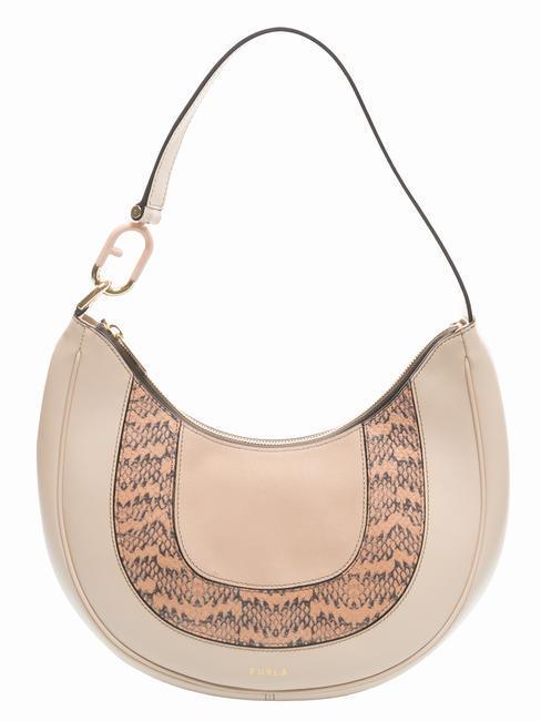 FURLA PRIMAVERA  Bolso bandolera, en piel. bailarina i+tonos melocotón+bon bon - Bolsos Mujer