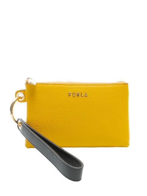 FURLA LUNA  Clutch / monedero de cuero polen+negro - Bolsos Mujer