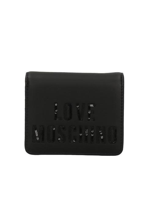 LOVE MOSCHINO PAILLETTES Cartera pequeña negro - Carteras Mujer