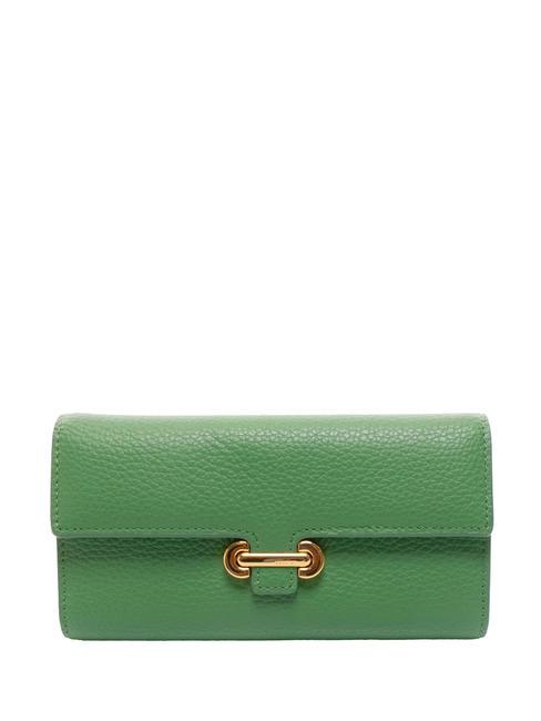 COCCINELLE KATTIE Cartera de piel granulada menta - Carteras Mujer